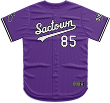 Load image into Gallery viewer, Kings Herald x WW - &quot;Sactown Baseball&quot; Jersey (Royal Purple)

