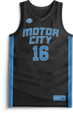 Load image into Gallery viewer, Honolulu Blues x WW - &quot;Motor City&quot; Jersey (Black/Standard Numbers)
